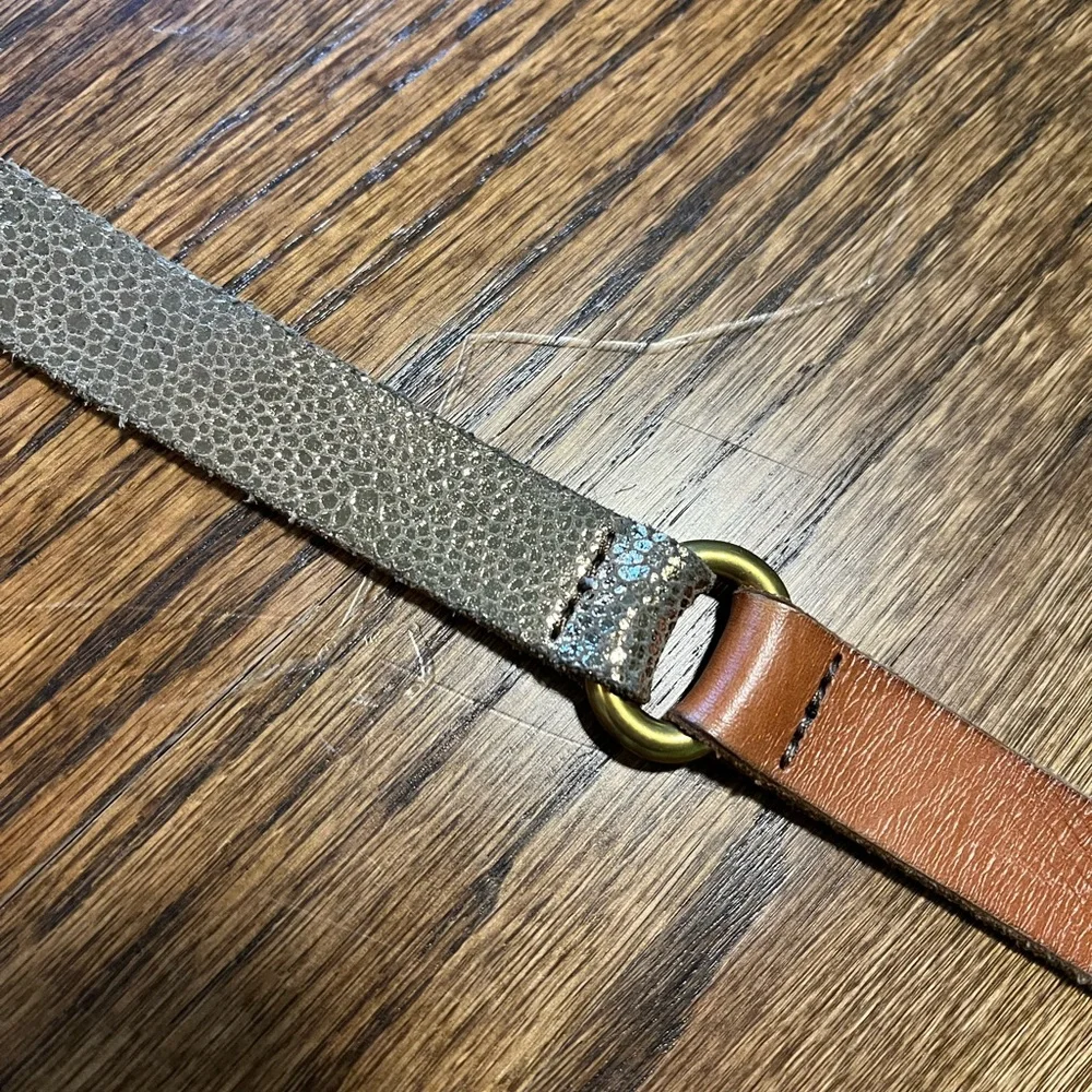 FOSSIL Leather Belt with Multiple Colors and Patterns Brown
